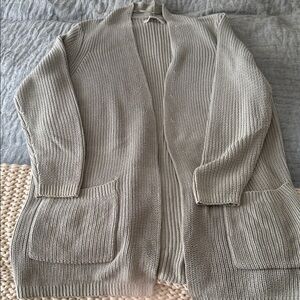Cozy Open-Front Beige Women’s Cardigan Sweater